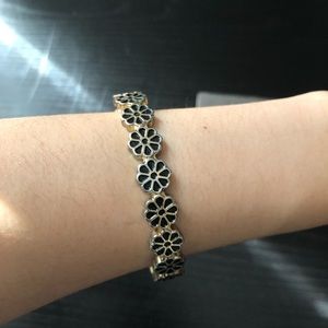 Forever 21 Flower Enamel Bangle Bracelet Cuff